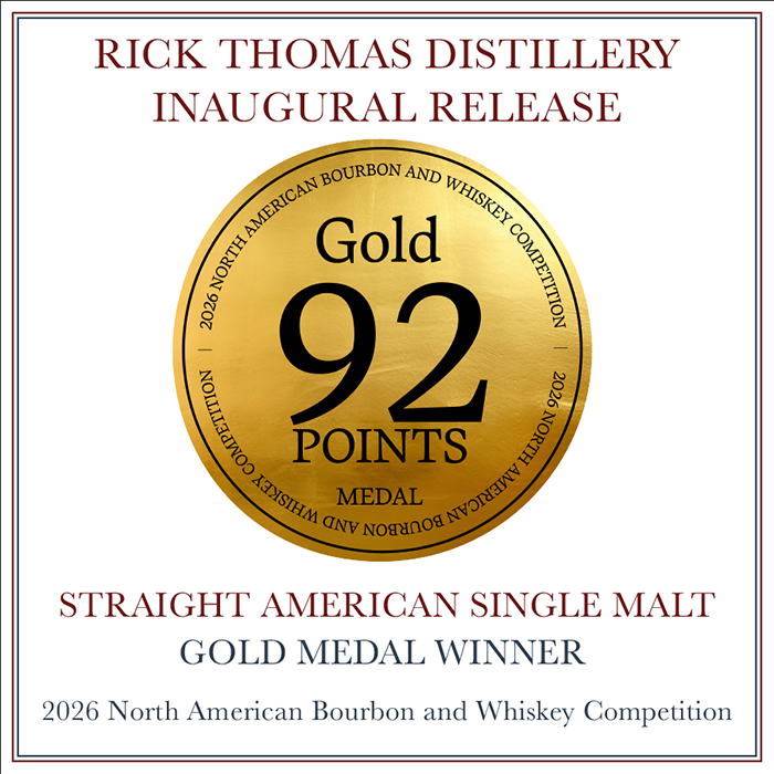 Gold Medal from the 2026 North American Bourbon and Whiskey Competition